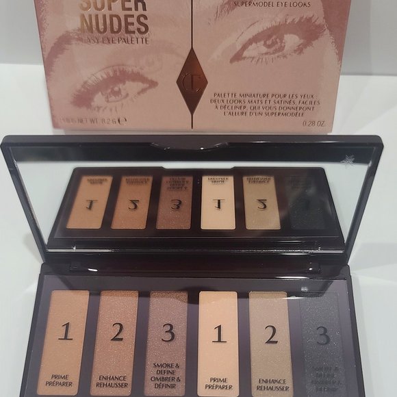 NIB ✅ Charlotte Tilbury SUPER NUDES Easy Eyeshadow Palette LIMITED EDITION ✨ NIB - Picture 8 of 9